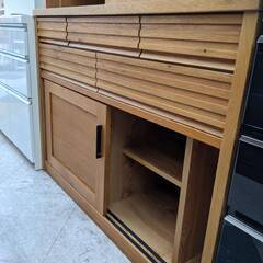 河口家具/2面食器棚/カップボード/BUMP（バンプ）/無垢材/120cm