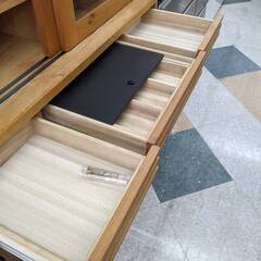 河口家具/2面食器棚/カップボード/BUMP（バンプ）/無垢材/120cm