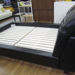 R092 高級感 革調ヘッドクッションダブルサイズ フレームのみ、横幅160cm 美品