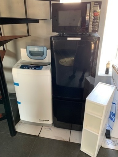 【お譲り先決定】【引き取りに来ていただける方限定】現状渡し 家電3点セット+収納 お譲りします