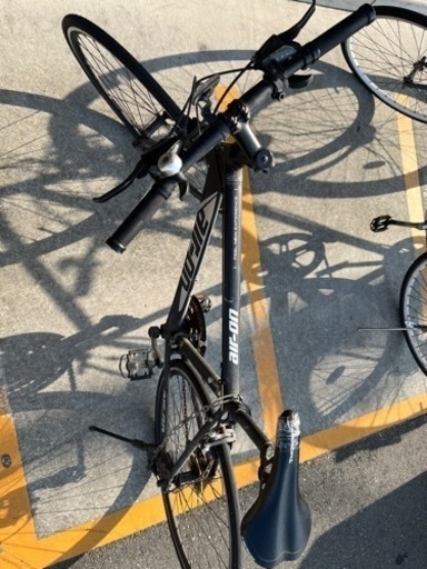 自転車譲ります。 nanoo 折りたたみ自転車 シルバー 中古 NANOO 自転車