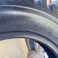 DUNLOP 6.00r16  下駄タイヤ　2本のタイヤのみ