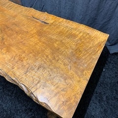 一枚板 昭和レトロ 机 約80年前のテーブル 欅?栃?松?楓?杉?松?桂?楢?