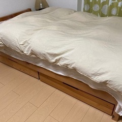 USED 無印 木製 シングルベッド (受け渡し者決定しております)
