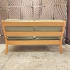 【売約済み】　起立木工 ノルディ　アーム　ソファ　ファブリック　生地　ソファ　2人掛け　2シーター　オーク　オーク材　オーク無垢材　北欧　ナチュラル　スカンジナビィア ミッドセンチュリー　ソファー　カントリー　木製　検　大塚家具　IDC　取り扱い