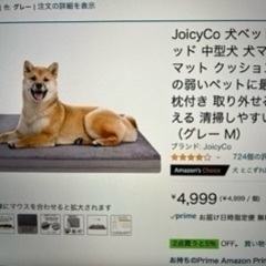 中古品　JoicyCo 犬ベッド ペットベッド 中型犬 犬マット...