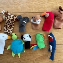 フィンガー パペット人形 指人形 布製 知育玩具　動物 11種類
