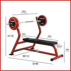 状態良好 FIGHTING ROAD/ファイティングロード プレスベンチ－ＴＲＵＳＴ＋バーベルシャフト 1本+ラバープレート60Kg 手渡し希望/自社配送可能（配送エリアについてお問い合わせください）