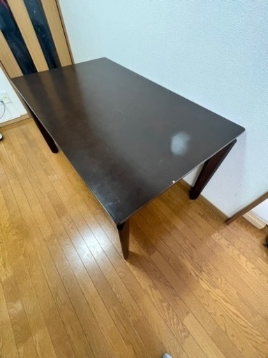 ダイニングこたつテーブル　こたつ布団付き