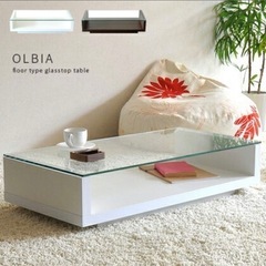 OLBIA ガラステーブル 美品