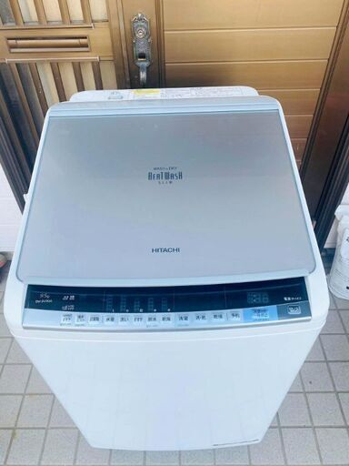 HITACHI/日立/電気洗濯乾燥機/組込型/BEAT WASH SLIM/洗濯9㎏/乾燥5㎏/2017年製/自動お掃除/ナイアガラビート/BW-DV90A形