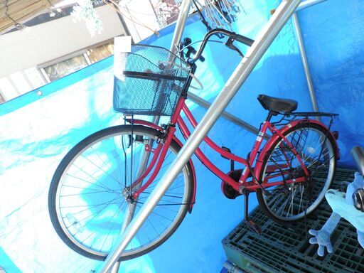 消費税 防犯登録料コミコミ価格　中古自転車　26インチ　ピンク　整備済み