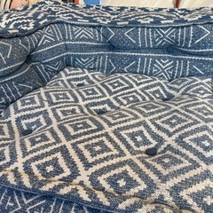 【計10万円程】a.depeche アデペシュ　a.depeche  block multi sofa corner GEO gray NOS blue ブロック マルチ ソファ コーナー ノス ブルー　1人掛け　1シーター　ベース付き　各色での販売です。（ベース付き）