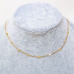 750YG ITALY デザインネックレス(ハート&スター) 品番n21-136