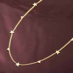 750YG ITALY デザインネックレス(ハート&スター) 品番n21-136
