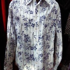 ★完売★☆USED☆　MEN'S　ホワイト×ストライプ×フラワー...