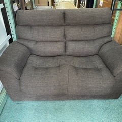 【リサイクルサービス八光】幅155cm　ダークブラウン　二人掛け　レザーソファ リサイクルサービス八光 田上店 配達・設置OK】ダークブラウン 2人掛け