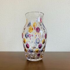 花瓶⑰ 壺形 ボヘミアングラス フラワーベース 花器 生け花