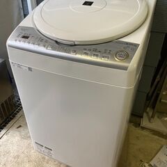 シャープ 電気洗濯乾燥機 ES-TX8C-W 2019年製 脱水...