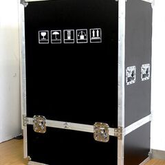 山口)下松市より　輸送用 大型トランクケース 縦型 ブラック 幅74×奥行54×高さ115cm 営業業務店舗輸送配送配達楽器ケース器材ケース 　BIZHC16H 山口)下松市より 輸送用 大型トランクケース 縦型 ブラック 幅74×奥行