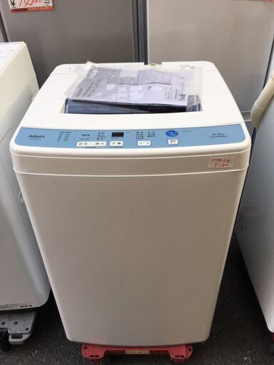 ☆中古 激安！！￥12,800！！AQUA　アクア　6.0kg洗濯機　家電　2018年製　AQW-S60F型　幅57cmｘ奥行54cmｘ高さ90cm　【BC110】