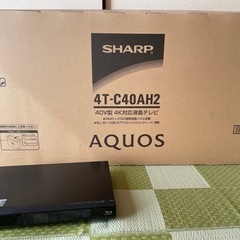 SHARP AQUOS 40型テレビ　&　DVDレコーダーセット