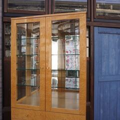 IDC OTSUKA(大塚家具)の人気シリーズSPLENDOR(スプレンダー)のキュリオケースです。稀少なバーズアイ・メープルを使用した高級感は上品で洗練された印象に。本棚や食器棚などにも。CC130