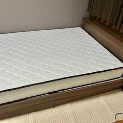 収納付きダブルベッド(マットレス込)