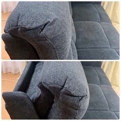 電動リクライニング　ソファ　3人掛け　首部も電動稼働