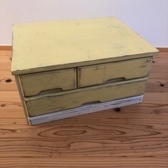アンティーク調　木製収納ボックス