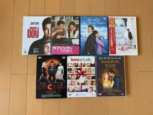 名作映画dvd7点 ノッティングヒルの恋人 ラブソングができるまで シカゴ ラブ アクチュアリー 恋に落ちたシェイクスピア トゥーウィークス Happeko 富山のdvd ブルーレイの中古あげます 譲ります ジモティーで不用品の処分