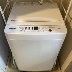 洗濯機（Hisense）　洗濯容量5.5kg