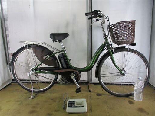 B818★整備済み　特価　4.1Ah　バッテリー良好　中古電動自転車★YAMAHA　PASナチュラ　グリーン【26インチ】