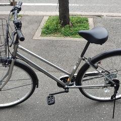 【ほぼ新品】27インチ 6段ギア自転車 シティサイクル