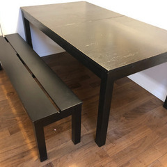 IKEA伸長式テーブル　ベンチ