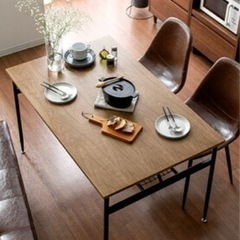 ダイニングテーブル×レザーチェア4脚セット