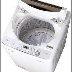 シャープ全自動洗濯機　4・5kg ES-GE4CT ブラウン　2...