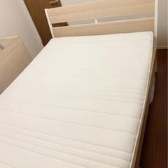 【ネット決済】IKEA イケア　ダブルベッド　ベッドフレーム　マ...