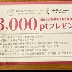 【ネット決済・配送可】アートメイク　メディカルブロー3000円分...