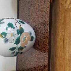 九谷焼　花瓶　壺　椿
