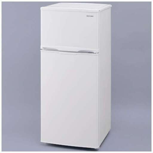 店077)アイリスオーヤマ 冷凍冷蔵庫 118L AF118-W ホワイト 2ドア 右開きタイプ 118L 2020年製 高年式の画像