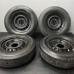 【BS V600 195/80R15 107/105L LT】夏タイヤ【トヨタ 200系ハイエース 純正ホイール 15インチ 6J6HPCD139.7+35】2021年製 バリ溝　(VTN564)クレジットカード QRコード決済可能