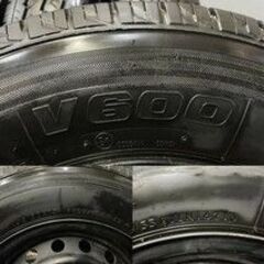 【BS V600 195/80R15 107/105L LT】夏タイヤ【トヨタ 200系ハイエース 純正ホイール 15インチ 6J6HPCD139.7+35】2021年製 バリ溝　(VTN564)クレジットカード QRコード決済可能