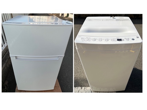 ￥16500 (税込)2点セット　◼️冷凍冷蔵庫 Haier ハイアール　BR−85A 2021 年製　◼️洗濯機　Haier ハイアール　BW−45A 2020年製(3ー14)