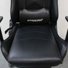 GTレーシング ゲーミングチェア ブラック PUレザー ハイバック 肘掛 
