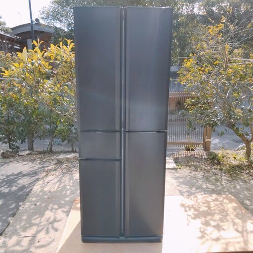 中古 三菱冷蔵庫 MITSUBISHI MR-A41R-B 2010年製 405L 製氷機能有 家電 5ドア