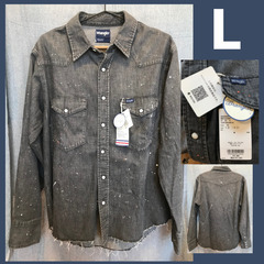 新品】 wrangler ✖︎ bayflow デニム ペイントシャツ L