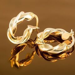 750YG デザインピアス 品番p21-141