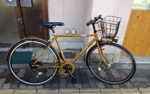 [BRIDGESTONE] Mark Rosa(マークローザ)ホリゾンタル 27吋シティクロスバイク アルミ/7speed/点灯虫/クラシックマスタード