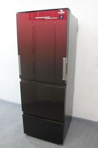シャープ SJ-GW35F-R 冷蔵庫 350L/どっちもドア/3ドア グラデーションレッド 2020年製 SHARP  中古家電 店頭引取歓迎 R5402)の画像